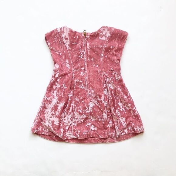 Cat & Jack dusty rose crushed velvet dress EUC 12m - Picture 4 of 4
